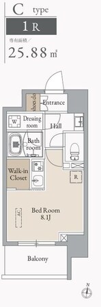 JMFレジデンス蔵前鳥越(旧:コスモグラシア蔵前)の物件間取画像